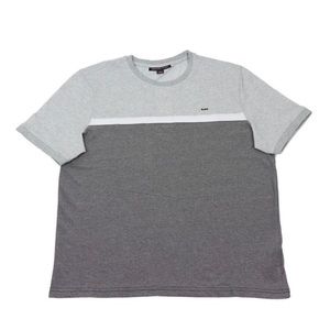NWT Michael Kors Men's Embroidered Logo T-Shirt Size L Gray/Black